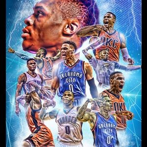 24x36 Russell Westbrook lithogram on canvas